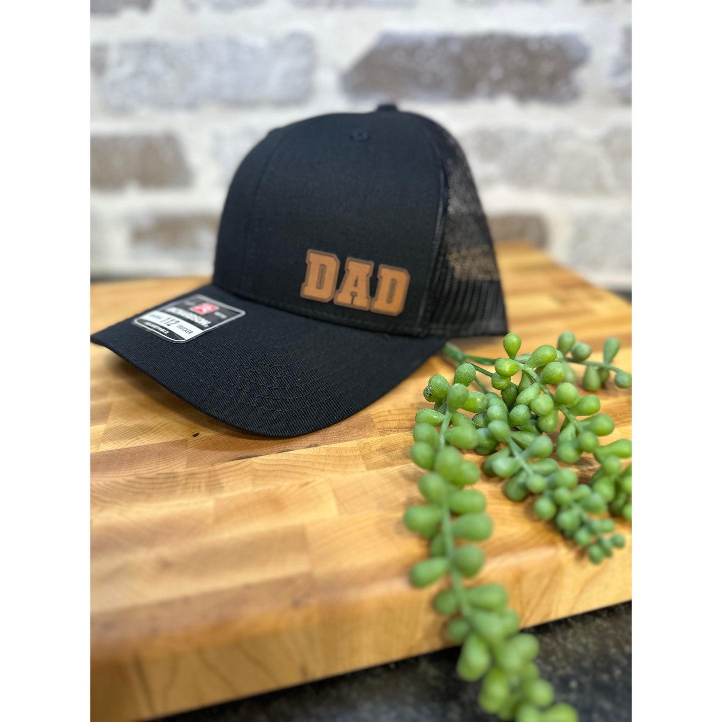 DAD/PAPA/GRANDPA OUTLINE - Leatherette Cap Patch