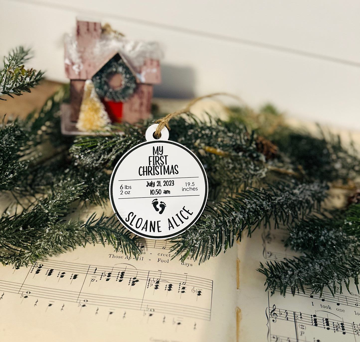 My First Christmas Ornament - Birth Stats