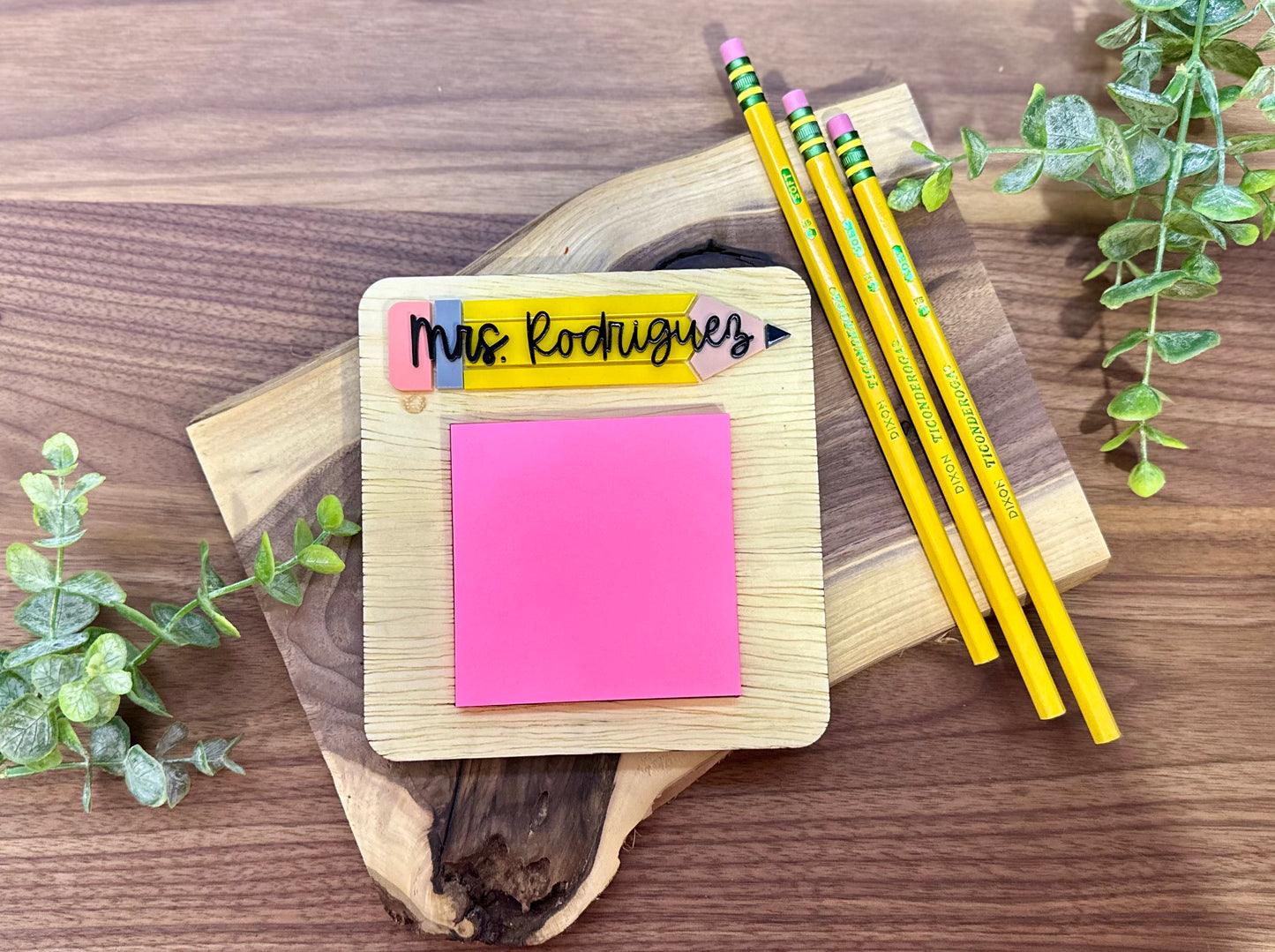 Teacher Post it Note Holder - Personalized