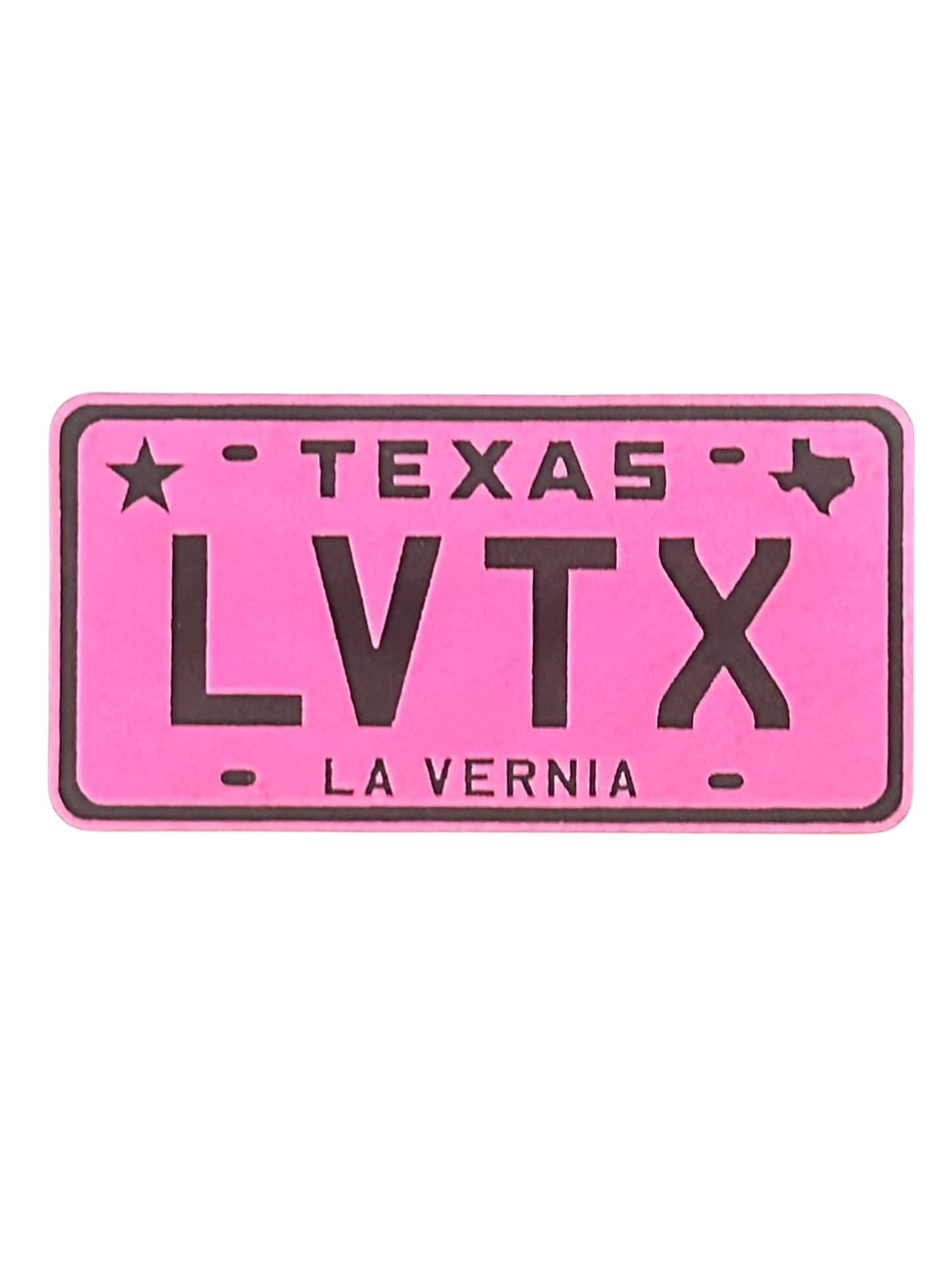 LV TX License Plate Leatherette Cap Patch - 3 Design Options