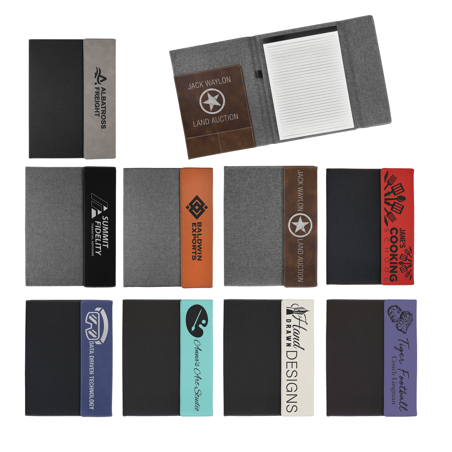 9.5" x 12" Canvas & Leatherette Portfolio