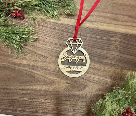 Engagement Ornament - Personalized & Engraved