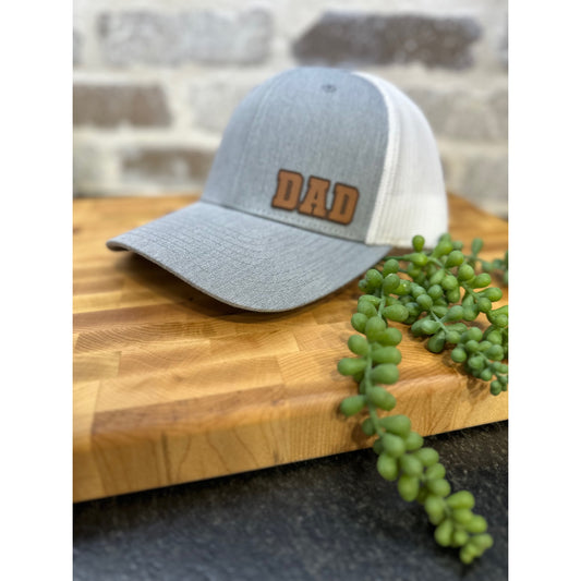 DAD/PAPA/GRANDPA OUTLINE - Leatherette Cap Patch