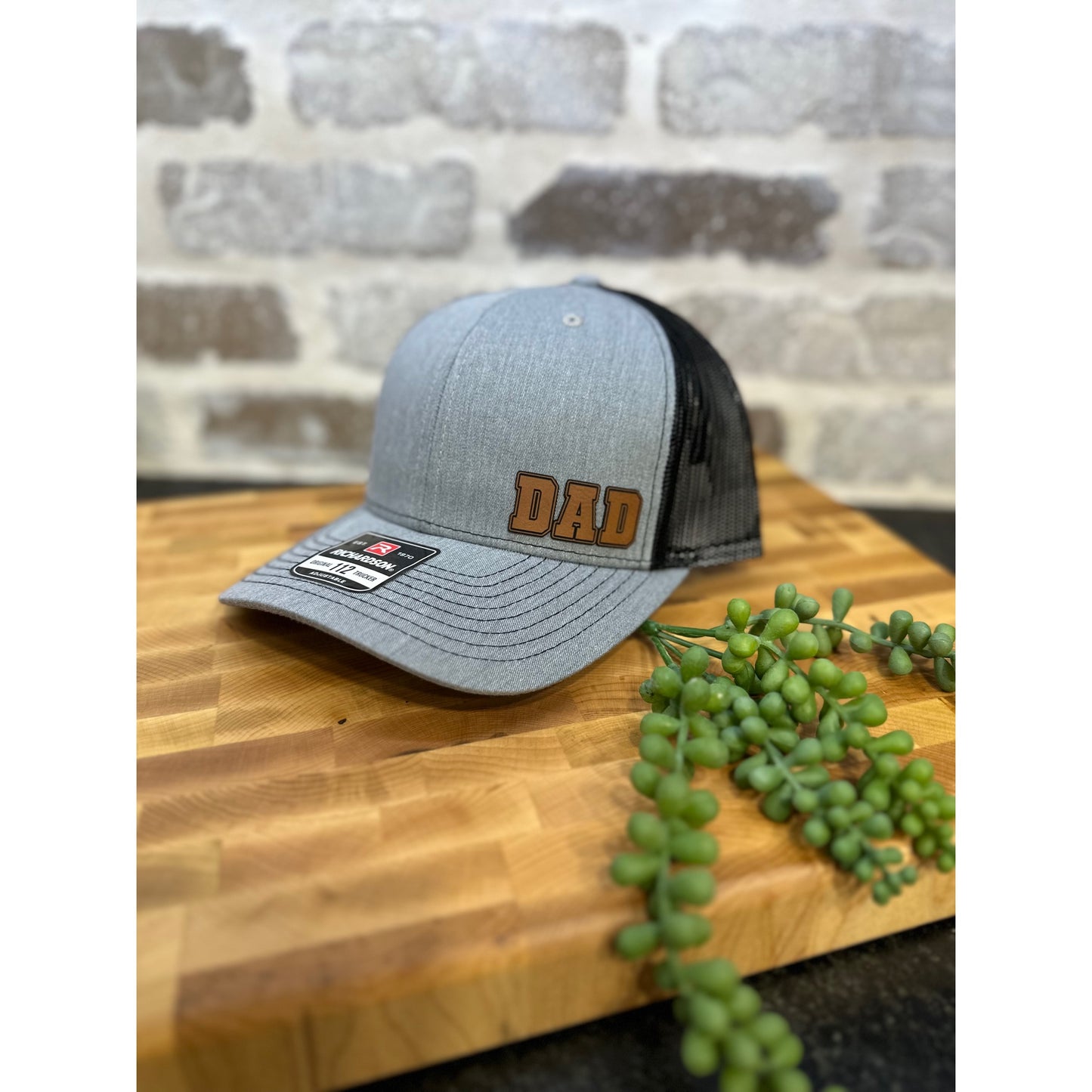 DAD/PAPA/GRANDPA OUTLINE - Leatherette Cap Patch