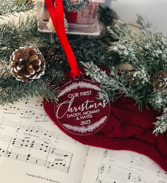 Our First Christmas - Acrylic Engraved