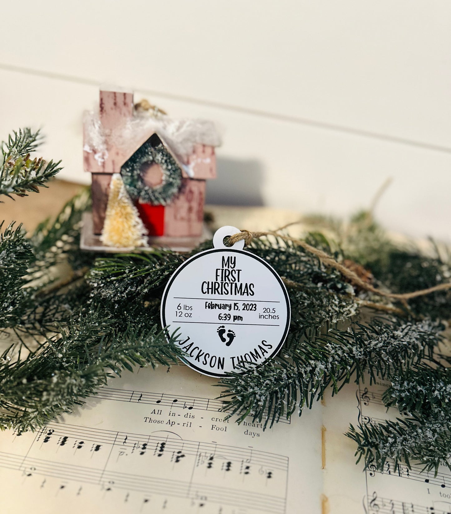My First Christmas Ornament - Birth Stats