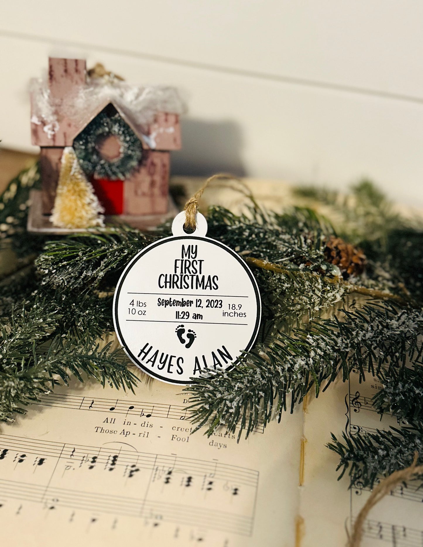 My First Christmas Ornament - Birth Stats