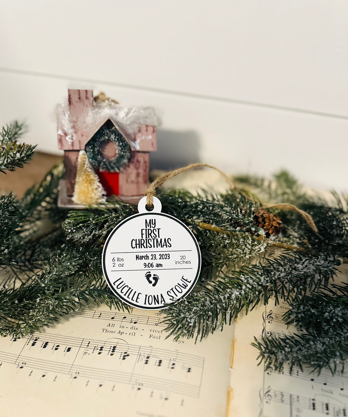 My First Christmas Ornament - Birth Stats