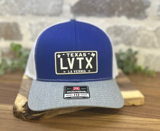 LV TX License Plate Leatherette Cap Patch - 3 Design Options