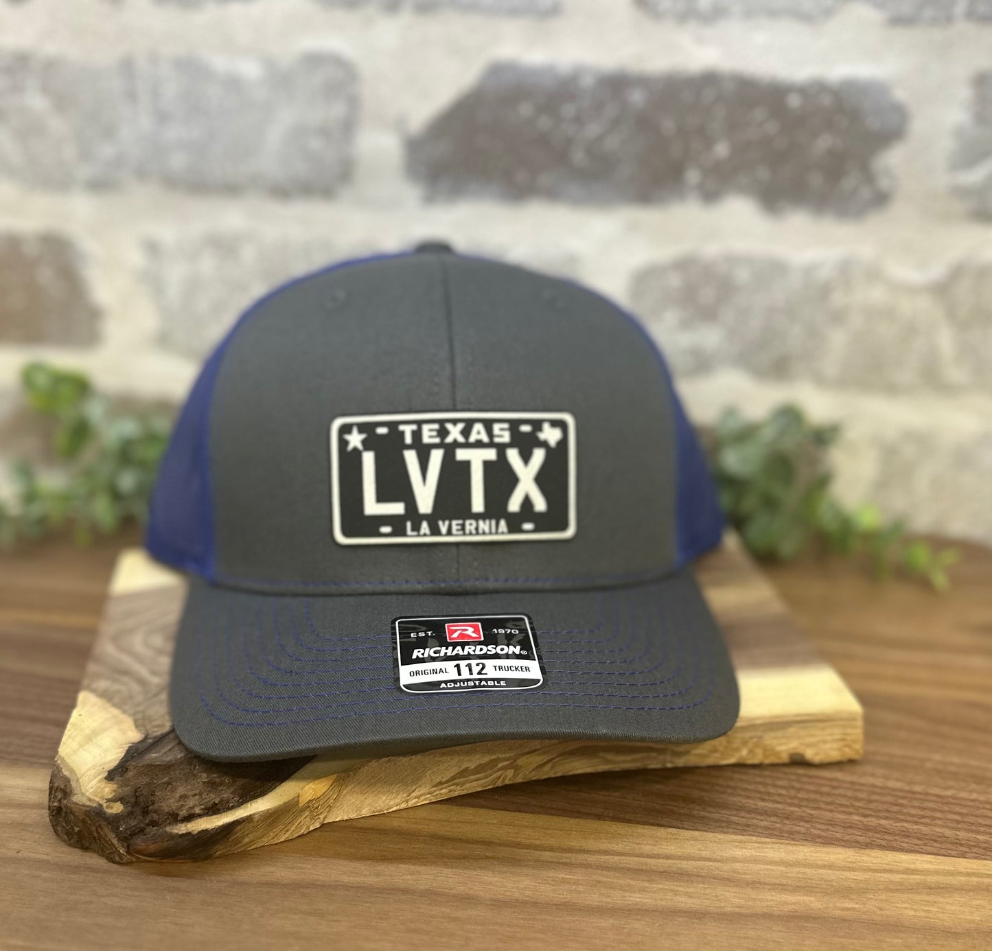 LV TX License Plate Leatherette Cap Patch - 3 Design Options