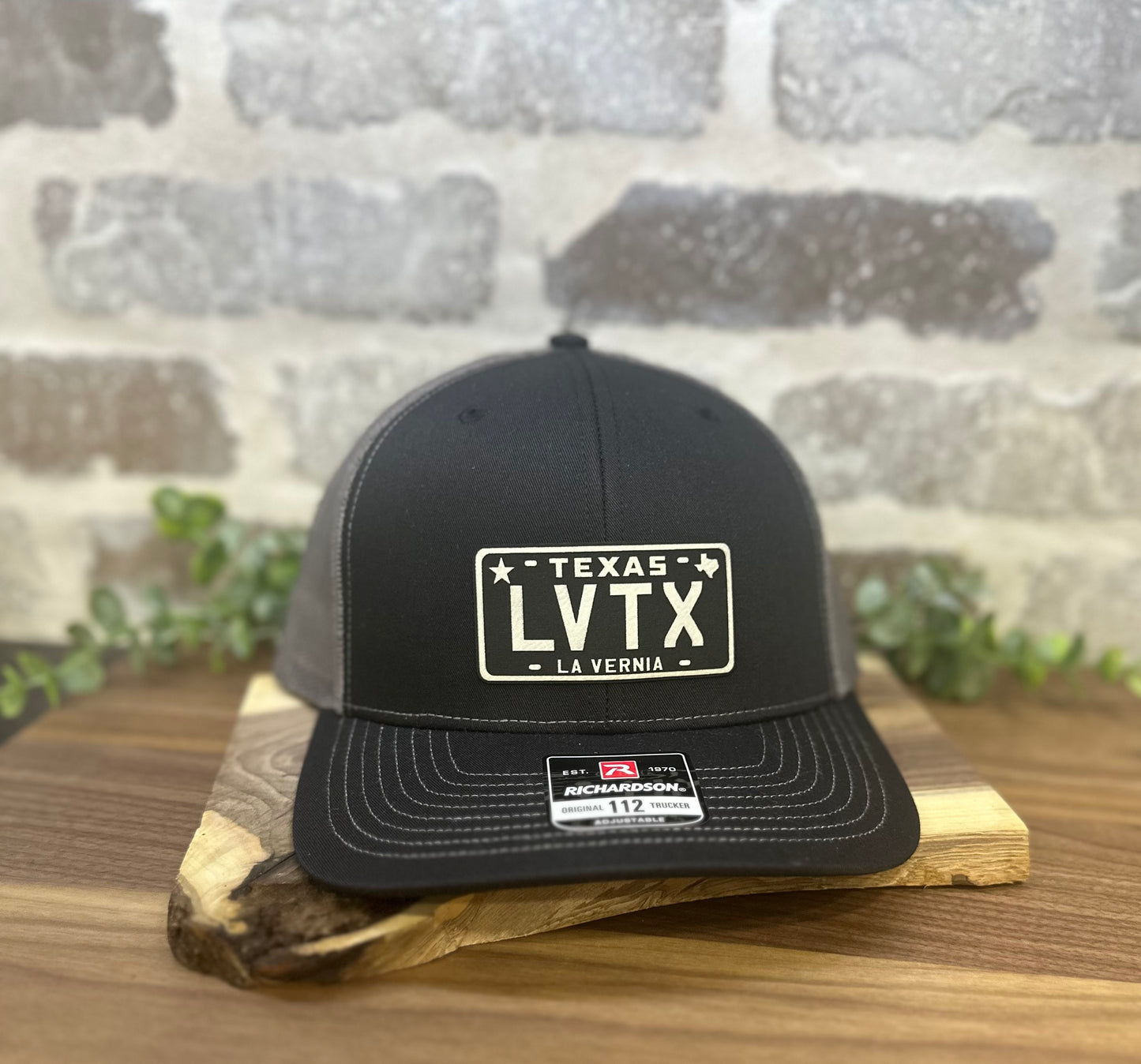 LV TX License Plate Leatherette Cap Patch - 3 Design Options