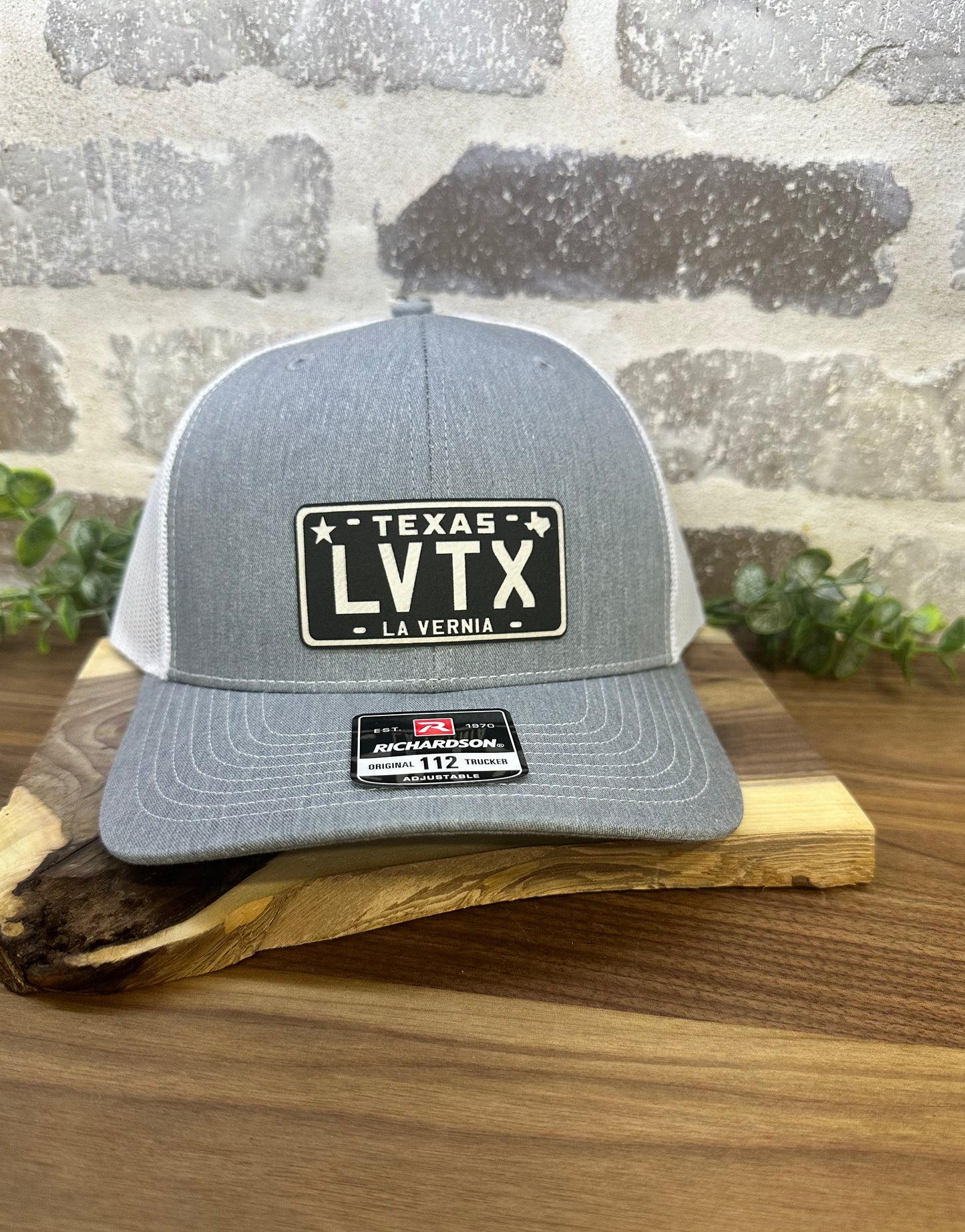 LV TX License Plate Leatherette Cap Patch - 3 Design Options
