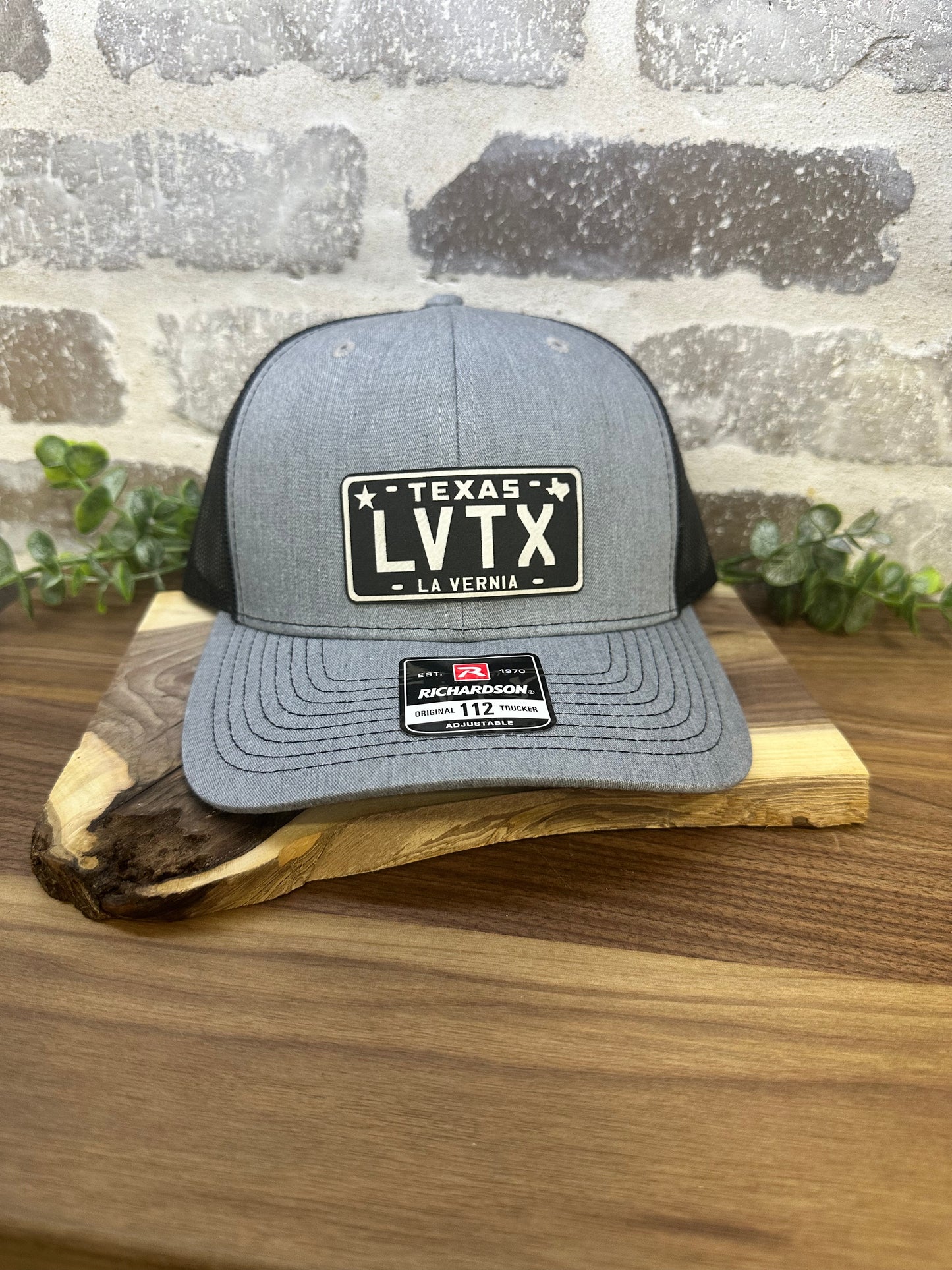 LV TX License Plate Leatherette Cap Patch - 3 Design Options