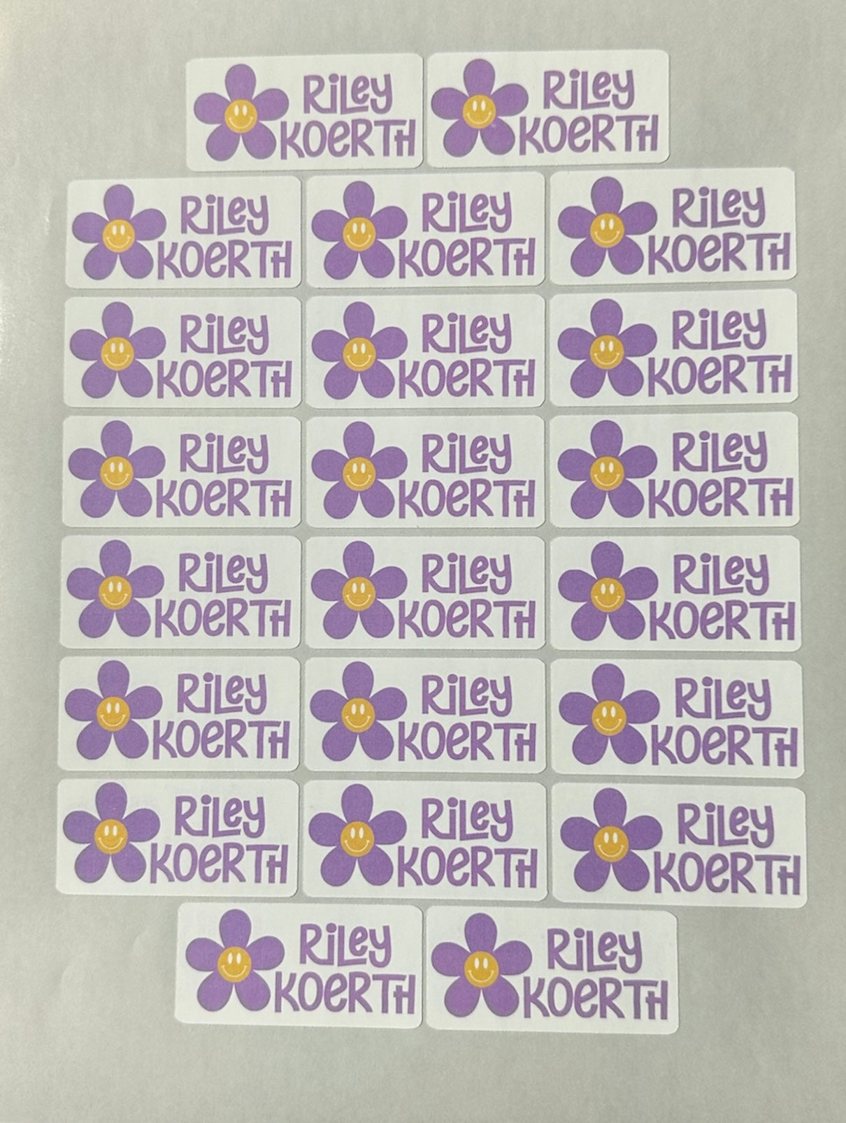 Back to School Supplies Labels - 30 per sheet - Each Label is 2.25" x .85"