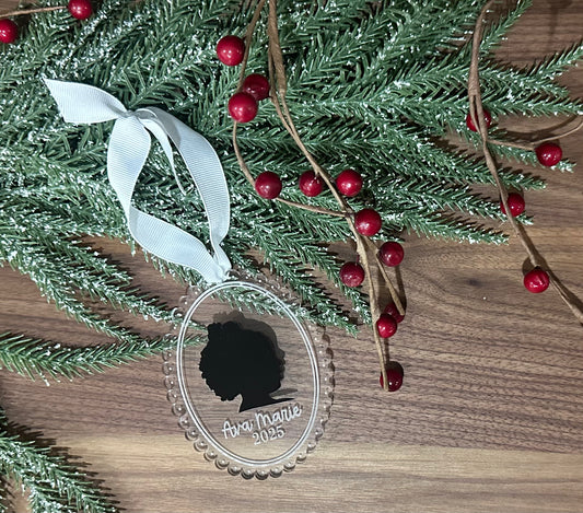 Acrylic Silhouette Layered Ornament- Christmas