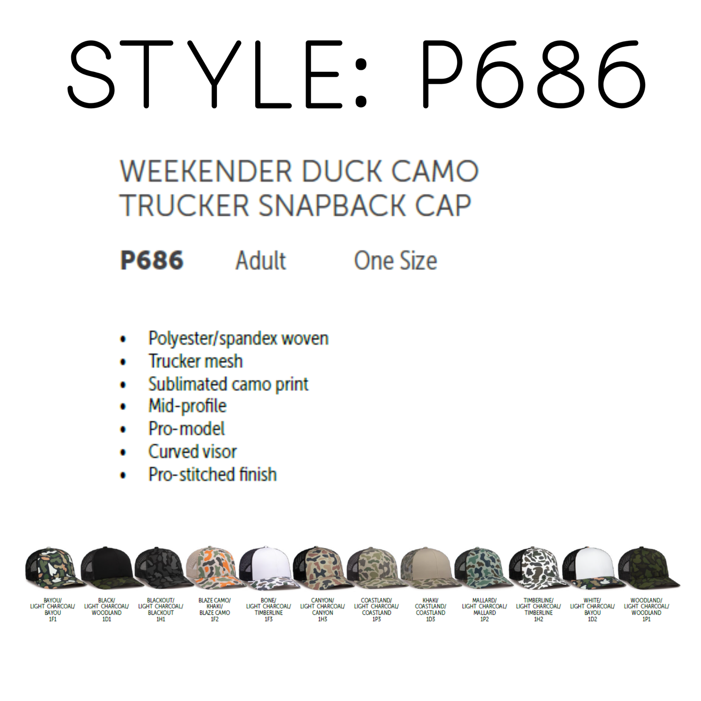 PACIFIC HEADWEAR STYLE: P686