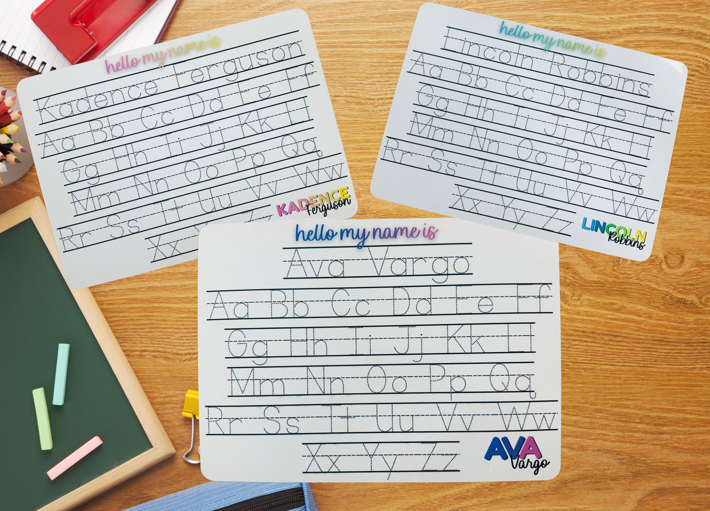 Personalized Name & ABC Whiteboard - Hello My Name Is