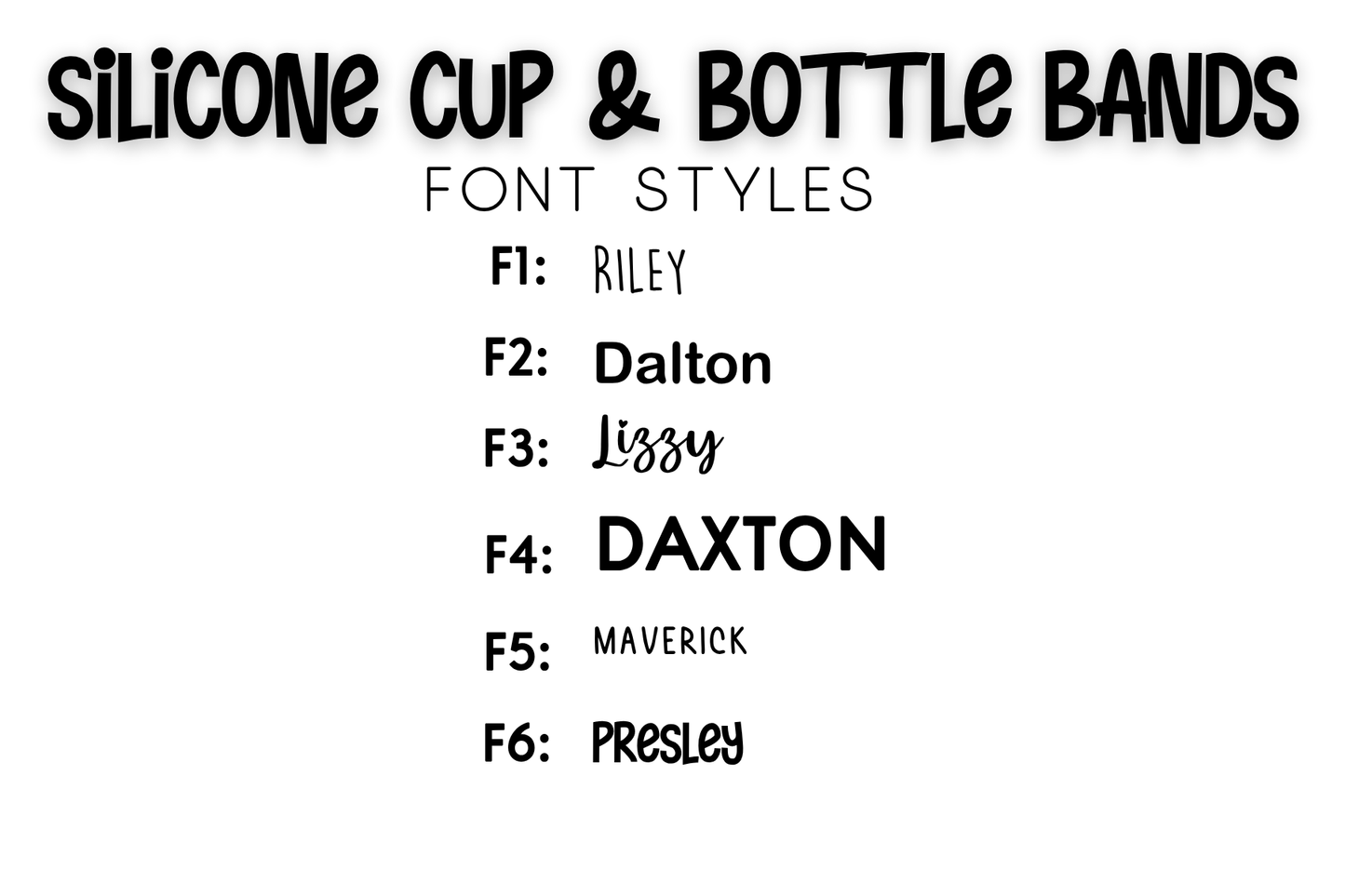 Silicone Cup & Bottle Bands Labels - Laser Engraved