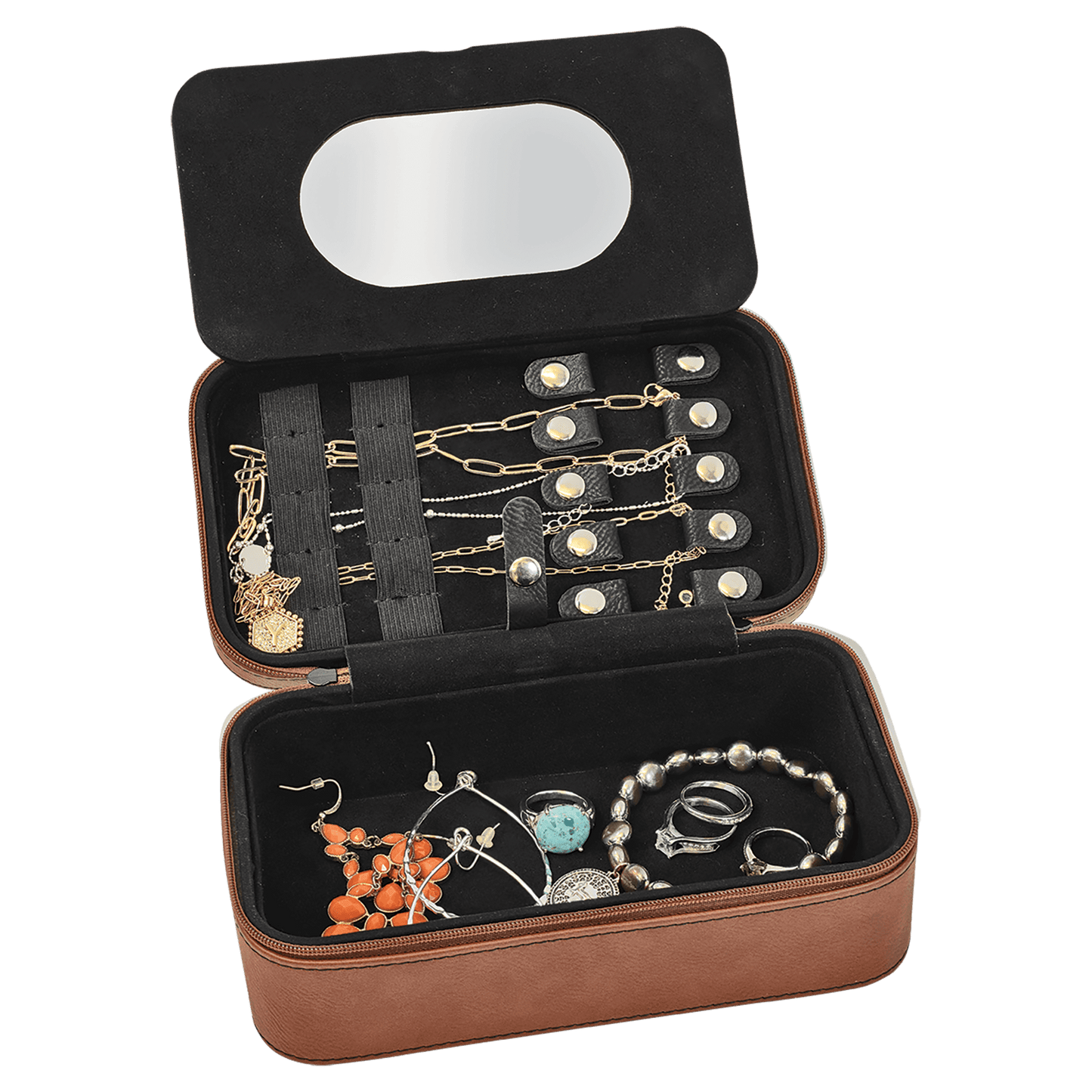 Large Personalized Leatherette Jewelry Box