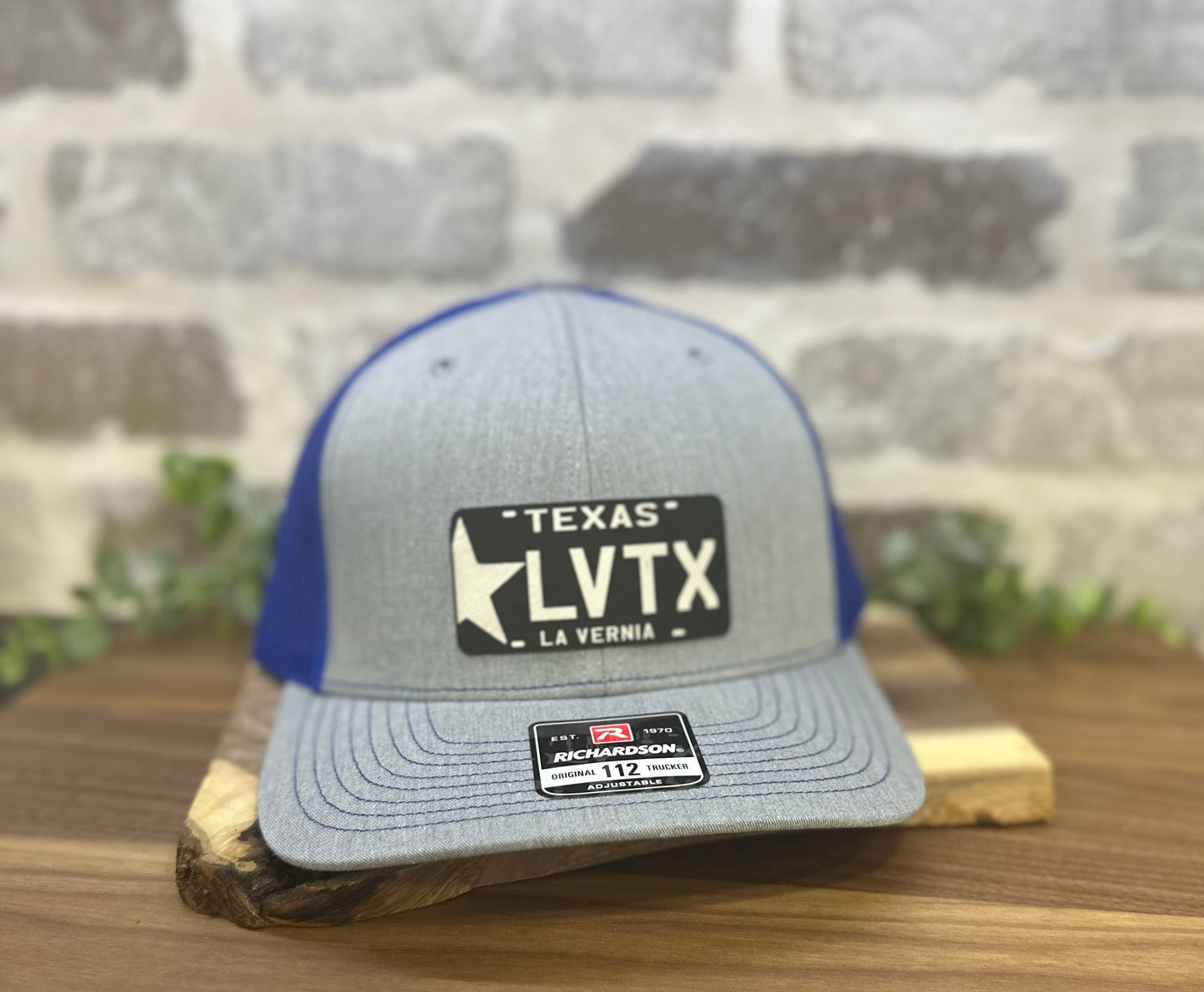 LV TX License Plate Leatherette Cap Patch - 3 Design Options