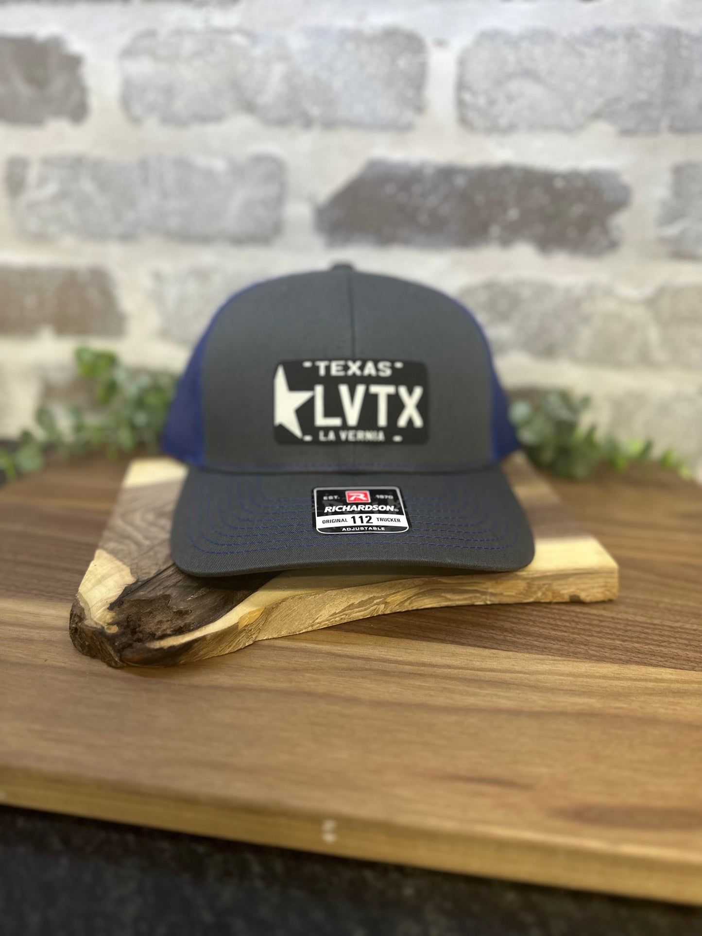 LV TX License Plate Leatherette Cap Patch - 3 Design Options