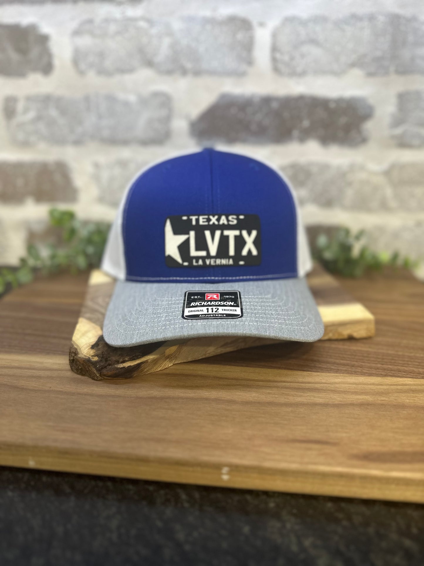 LV TX License Plate Leatherette Cap Patch - 3 Design Options