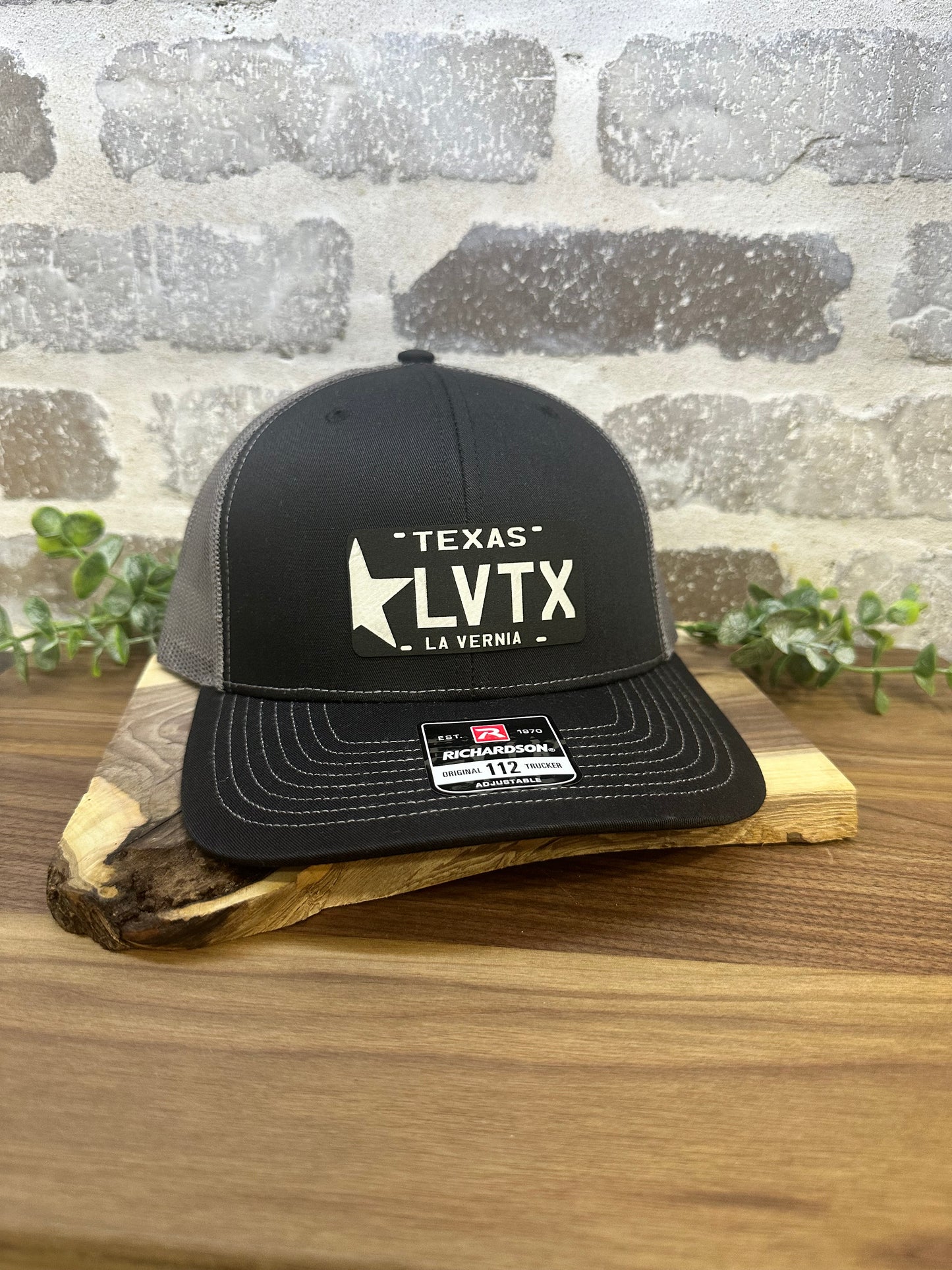 LV TX License Plate Leatherette Cap Patch - 3 Design Options