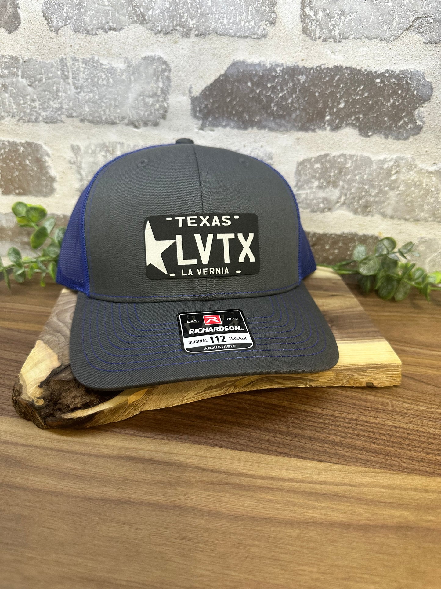 LV TX License Plate Leatherette Cap Patch - 3 Design Options