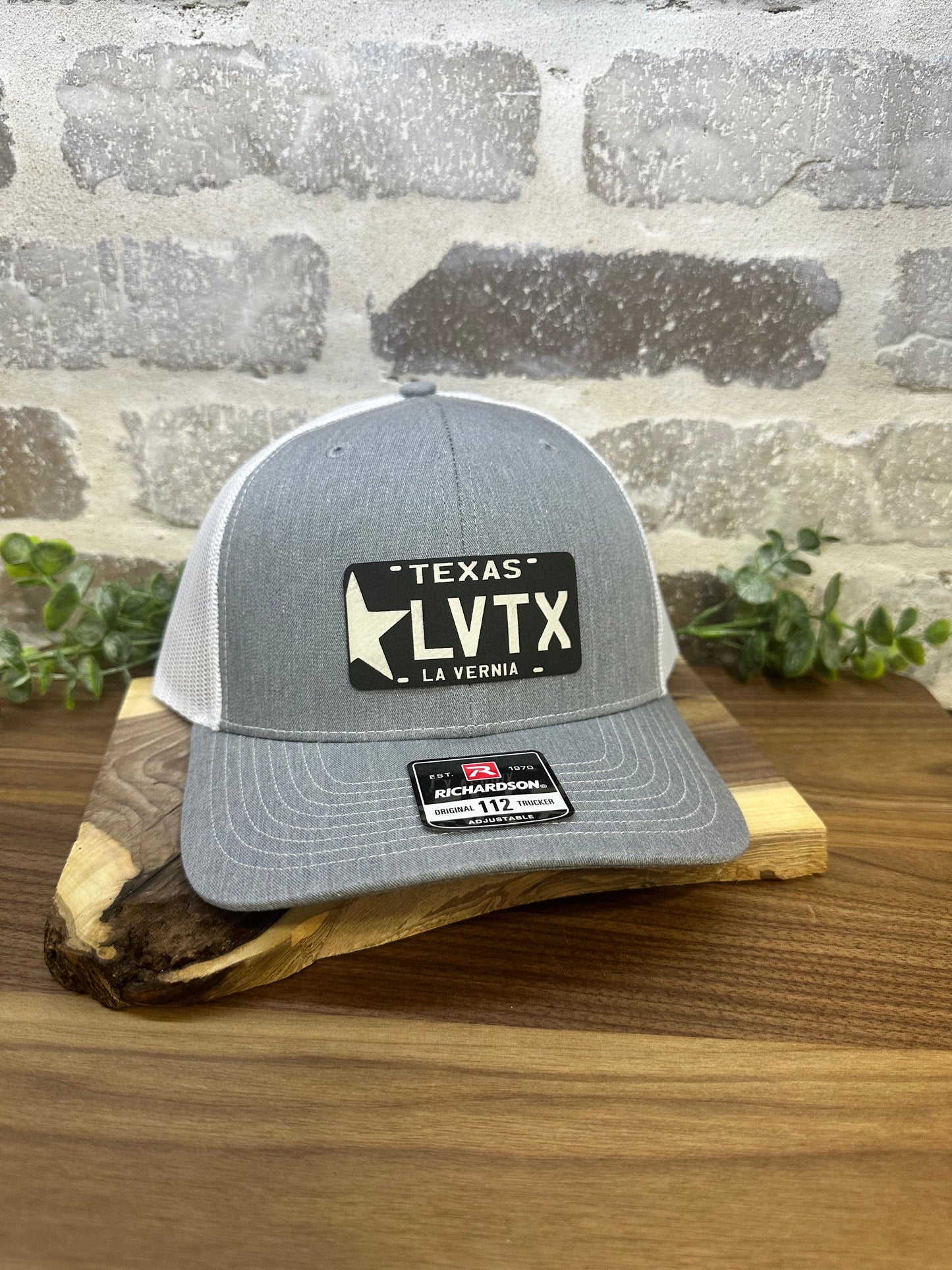 LV TX License Plate Leatherette Cap Patch - 3 Design Options