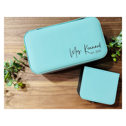 Large Personalized Leatherette Jewelry Box