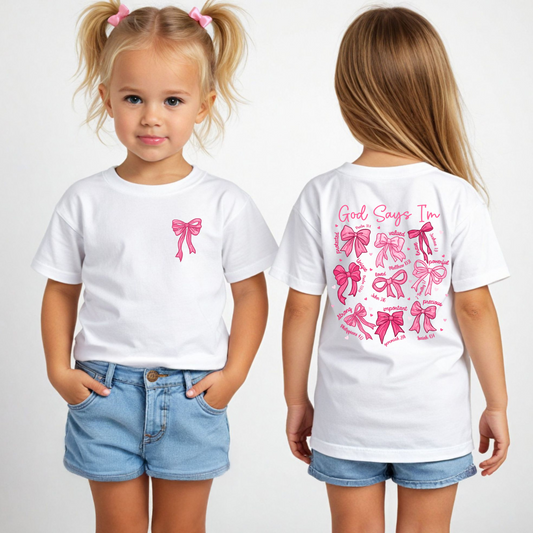 God Says I'm - Inspirational Scripture Tee - Christian Graphic Tee - YOUTH