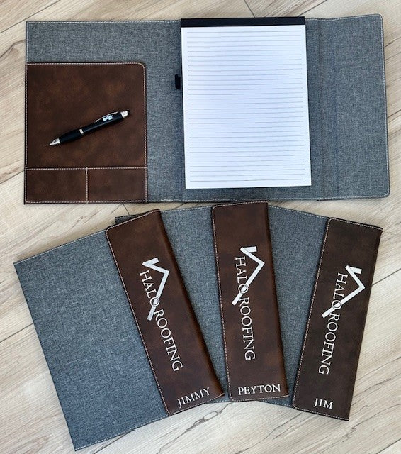 9.5" x 12" Canvas & Leatherette Portfolio