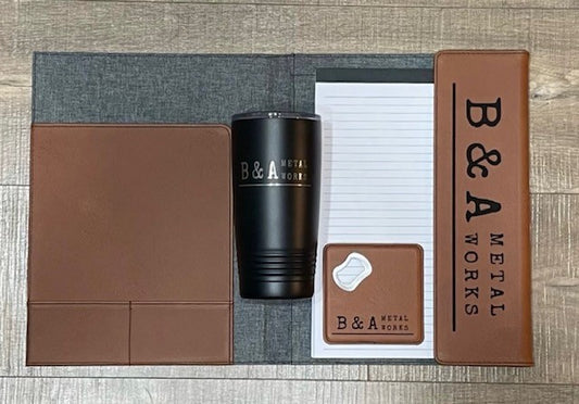 9.5" x 12" Canvas & Leatherette Portfolio