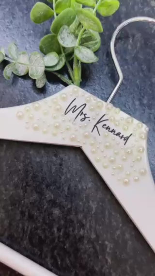 Bride & Bridesmaid Wooden Hanger - Personalized