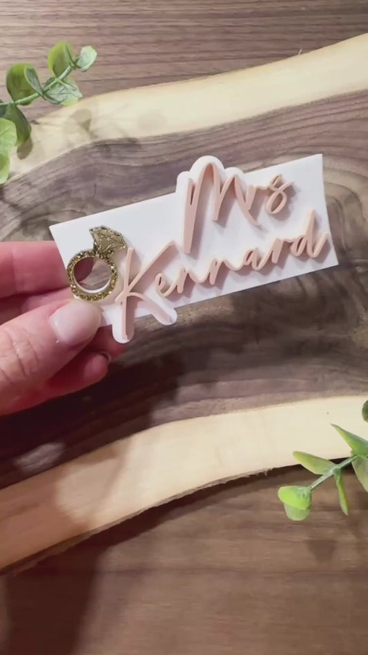 Bride/Wife Tumbler Topper Tag
